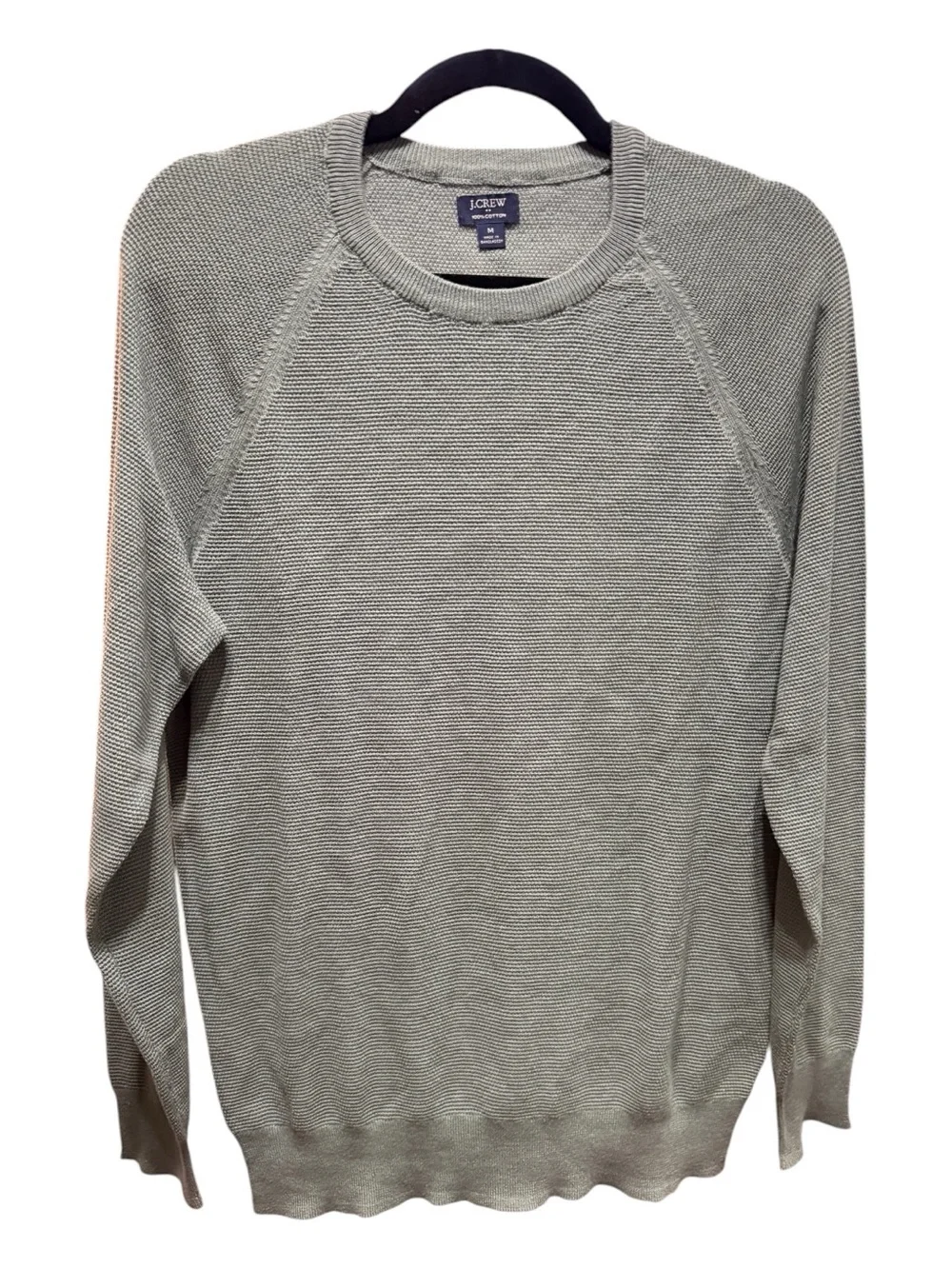 J.Crew Men’s Lightweight 100% Cotton Crewneck Sweater Green M NWT